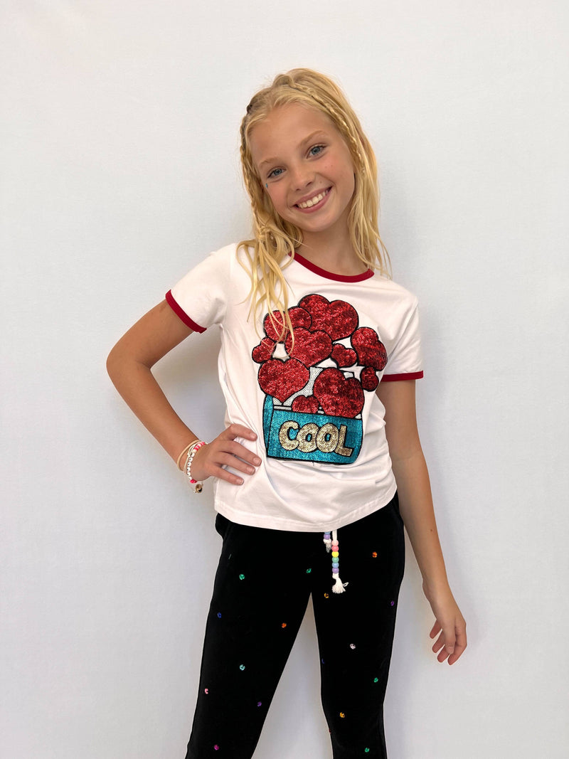 Girls French Fries Sequin T-Shirt | Lola and the Boys