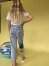 Lola + The Boys denim Painted Summer Rainbow Jeans