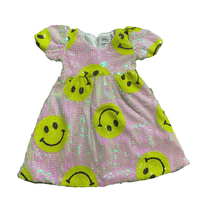 Lola + The Boys Don’t Worry Be Happy Sequin Dress White