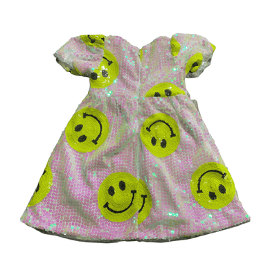 Lola + The Boys Don’t Worry Be Happy Sequin Dress White