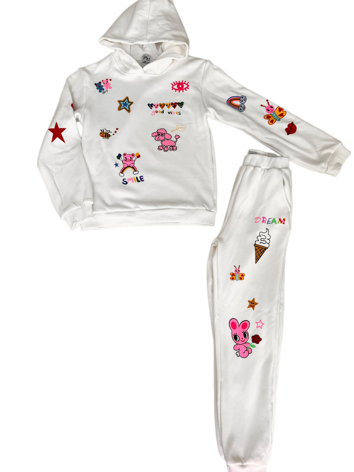 LOLA + THE BOYS CRYSTAL DOODLE SHORT SET