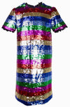 Lola + The Boys Dress Chasing Rainbows Sequin Party Dress