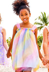 Lola + The Boys Dress Ombre Rainbow Tulle Dress