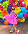 Lola + The Boys Dress Rainbow Varsity Cheer Dress