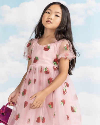 Lola + The Boys Dress Strawberry Sequin Dress