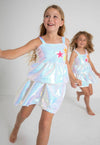 Lola + The Boys DRESS Tiered Stars Sequin Dress