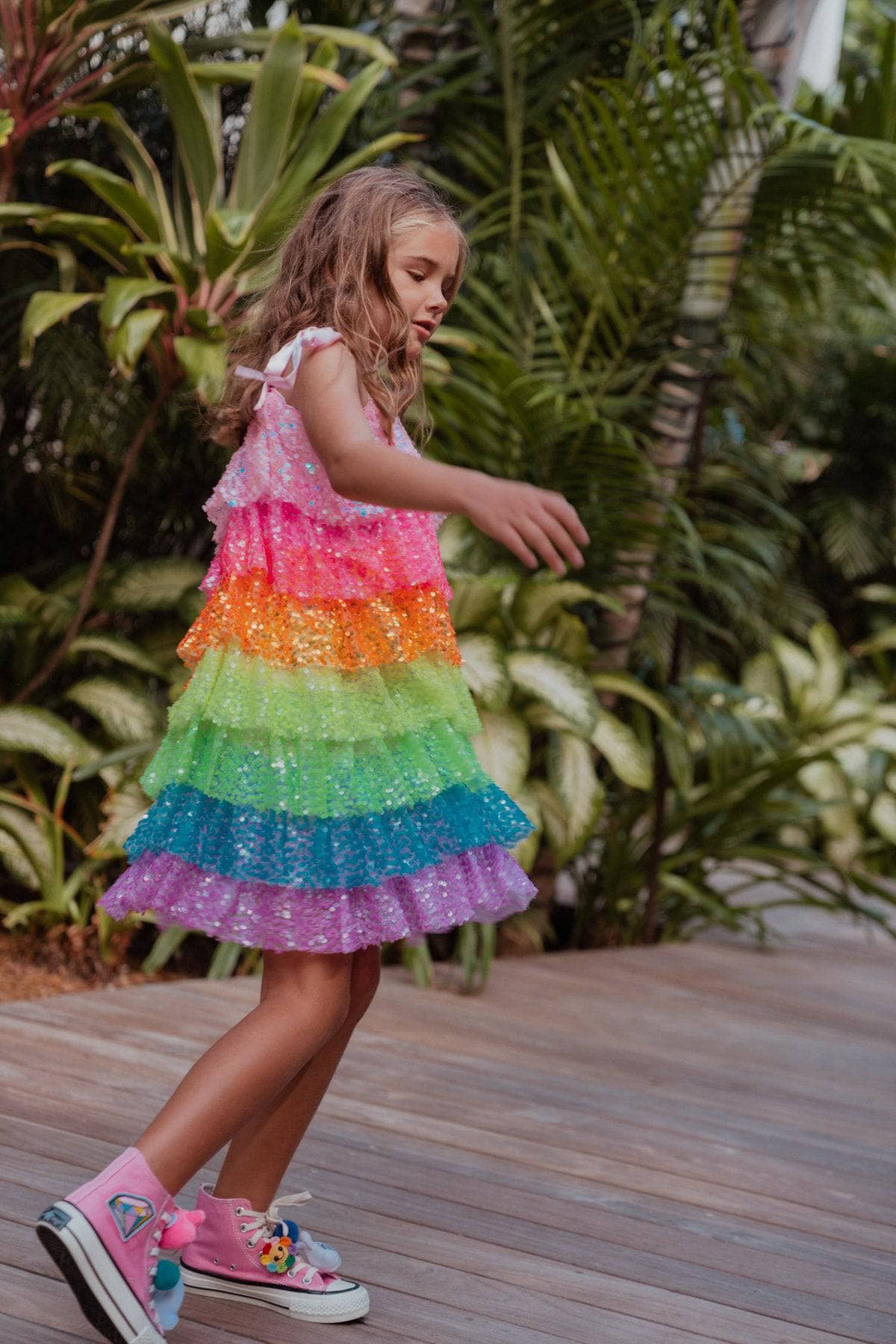 Neon 2024 sequin dress