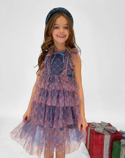 Lola + The Boys Dresses Pretty in Plaid Tulle Dress