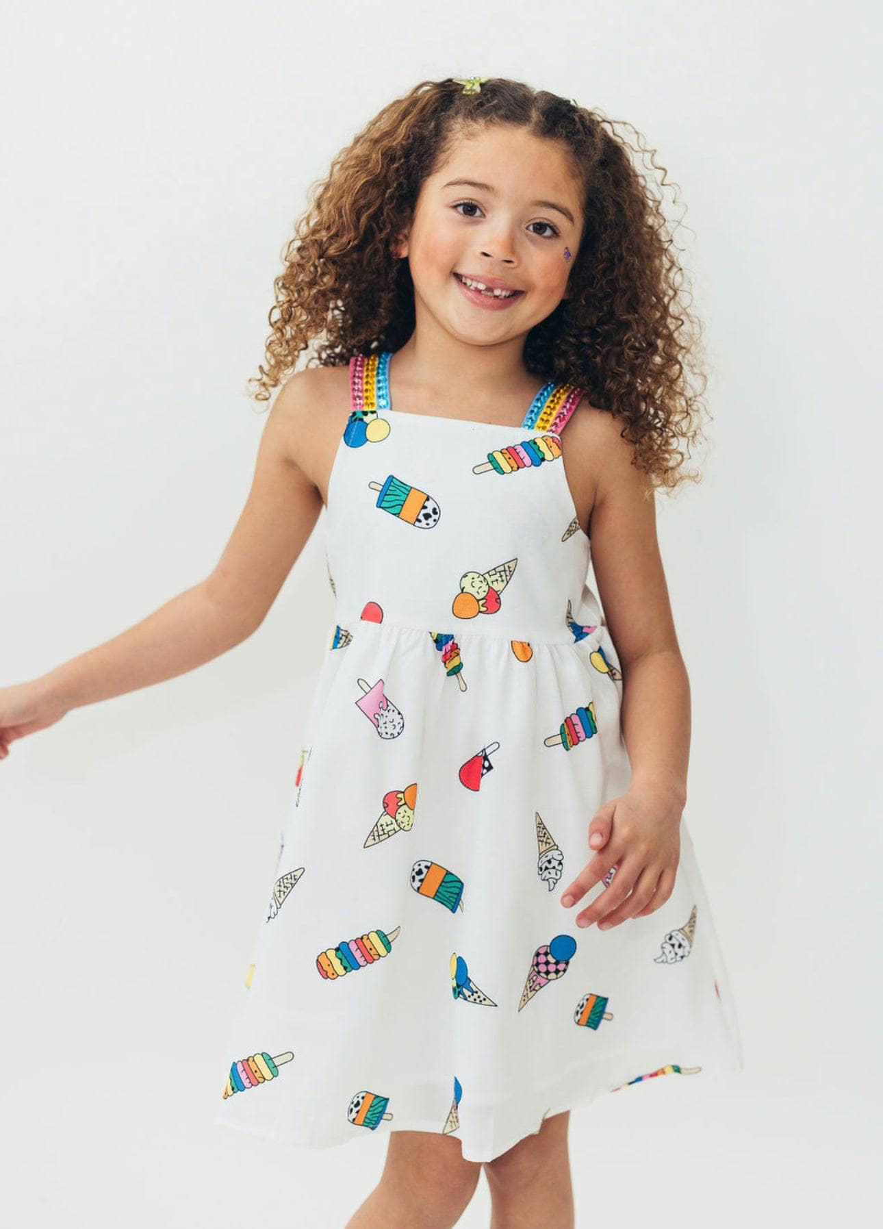 Amazon.com: Toddler Girls Summer Ice Cream Print Princess Dress Strap  Backless Dress : Clothing, Shoes & Jewelry