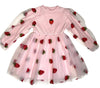 Lola & The Boys Dresses Strawberry Sheer Sleeve Dress