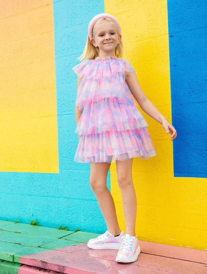 Lola + The Boys DRESSES Water Color Tulle Dress