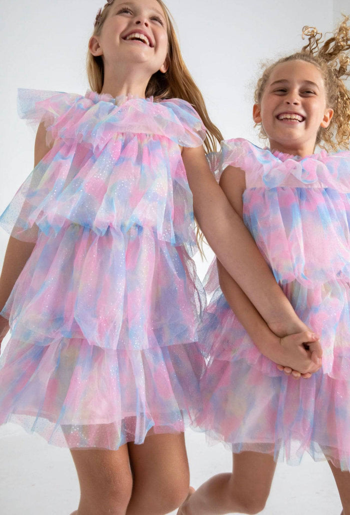 Lola + The Boys DRESSES Water Color Tulle Dress