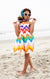 Wave Beaded Multi-color Dress