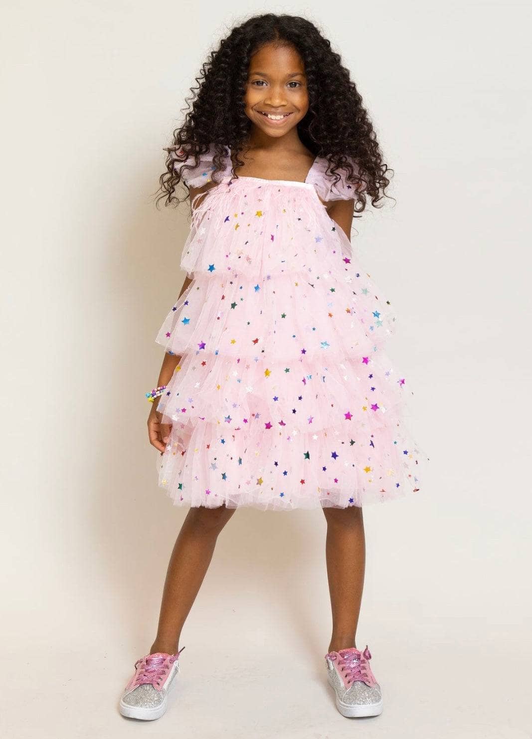 Sunset Rainbow Tulle Dress