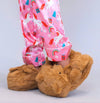 Lola & The Boys Footwear Brown Fuzzy Bear Slippers
