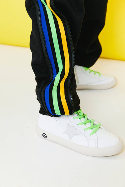 Star Studded High Top Side Zip Sneaker