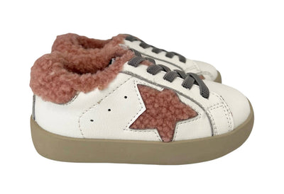 Lola + The Boys Footwear Sherpa Pink Star Sneakers
