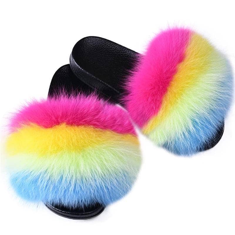Faux Fur Slides Fuzzy Fluffy Slippers New Pink Slippers Soft