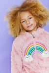 Lola + The Boys Fuzzy Rainbow Star Jacket