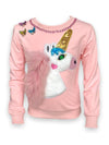 Lola + The Boys Fuzzy Unicorn Butterfly Gems Sweatshirt