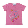 Lola + The Boys Gems unicorn t shirt pink