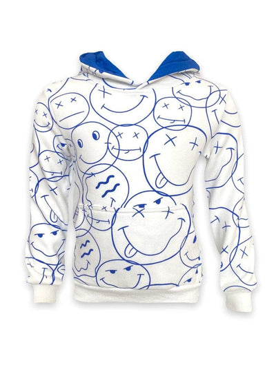 Lola + The Boys Happy Doodle Plush Lined Hoodie