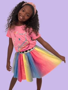 Girl multicolor tutu skirt best sale