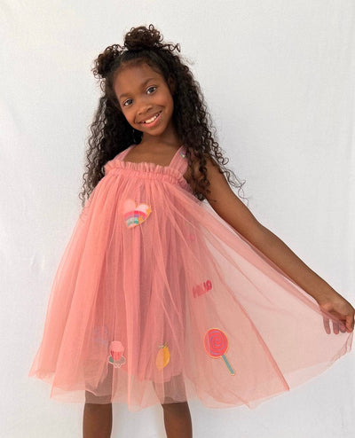 Lola + The Boys Hello Summer Patch Tulle Dress