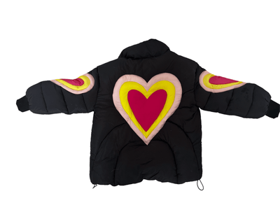 Lola + The Boys JACKET Electric Hearts Puffer