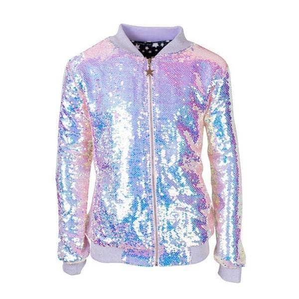Cotton Candy Sequin Bomber