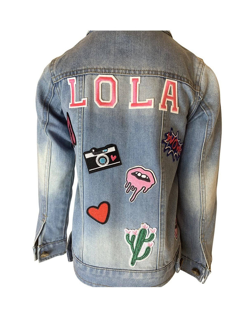 Lola & The Boys Customizable Patch Denim Jacket, 4 Light / Denim