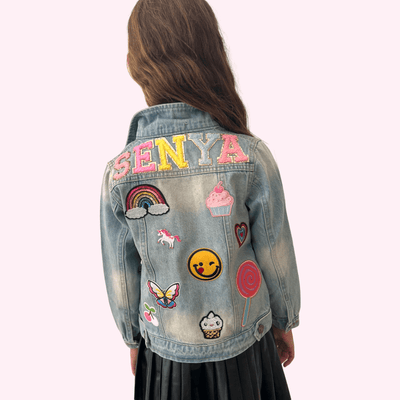 Place the patches on the jacket in your desired pattern. | Iron on patches, Patches  jacket, Cool iron on patches