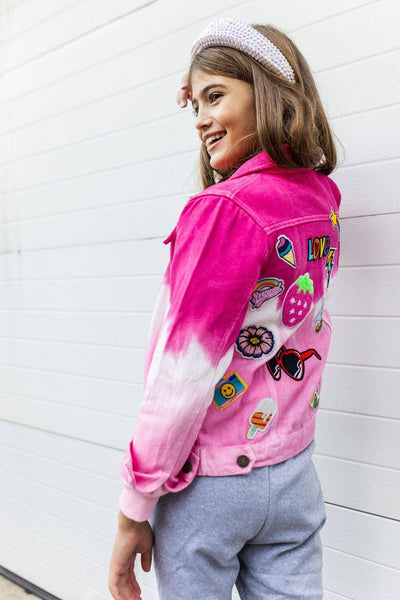 Lola + The Boys Jackets & Bombers Dip Dye All About The Patch Denim