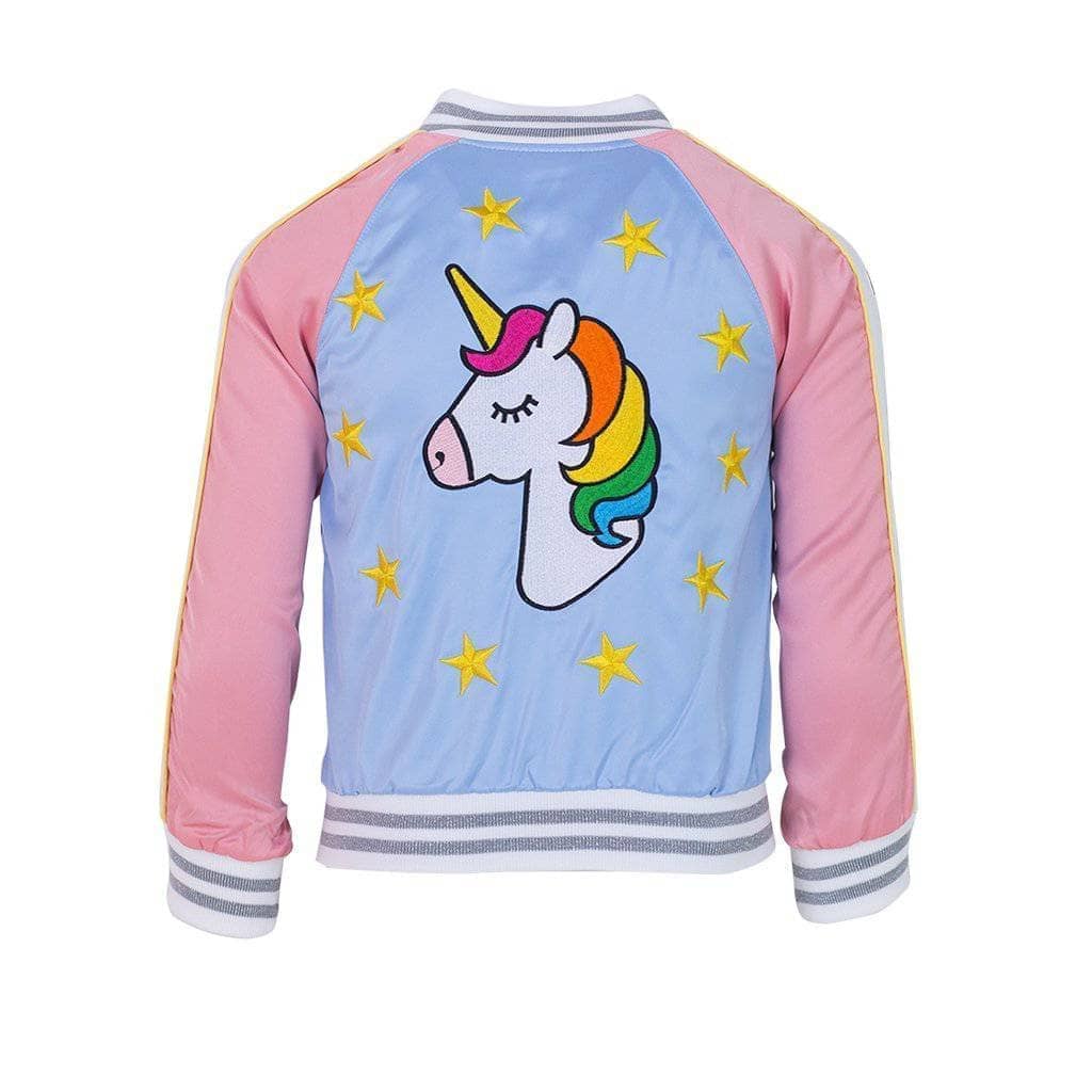 Sky Unicorn Satin Bomber
