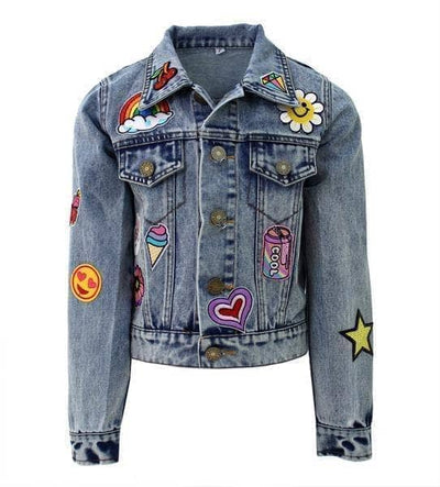 Lola + The Boys Jackets & Bombers Women's All About The Patch Crop Denim Jacket