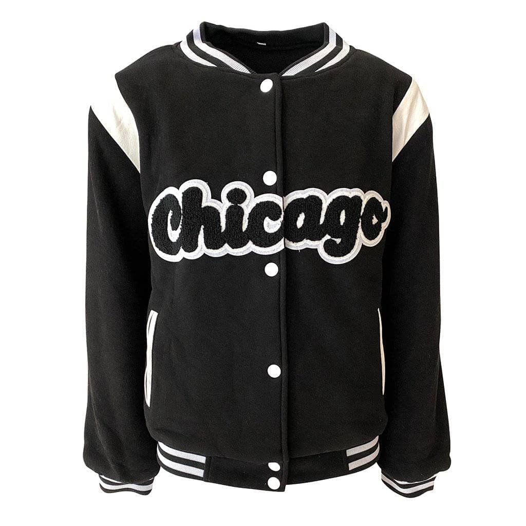 Chicago Varsity Jacket – It Girl Aesthetic