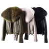 Lola & The Boys Jackets & Bombers Women's Leather Sheerling with Fox Fur-PREORDER