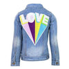 Lola + The Boys Jackets & Bombers Womens Rainbow LOVE Denim