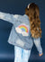 Womens Rainbow Pearl Denim Jacket