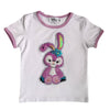 Lola + The Boys Lavender bunny ringer t shirt