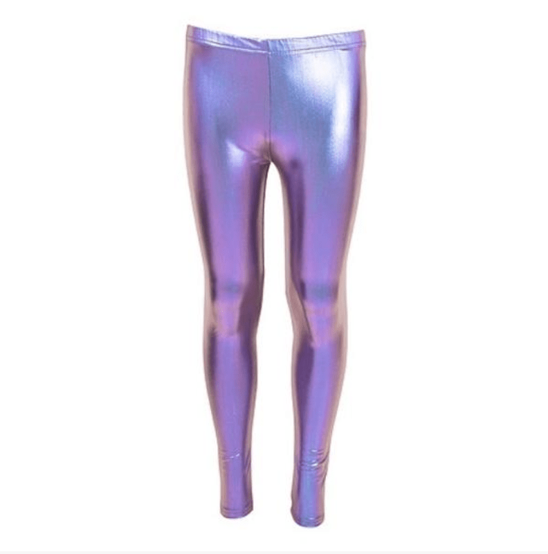 Purple Glossy Leggings