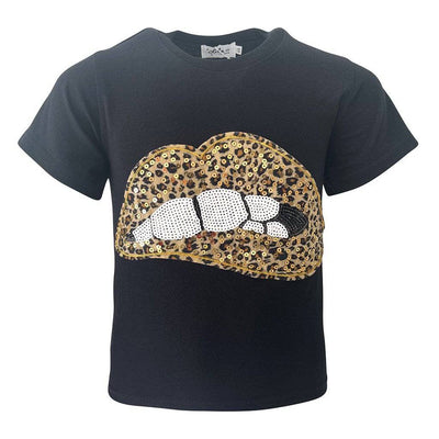 Lola + The Boys Leopard Lips T-shirt
