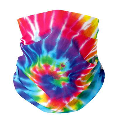 Lola + The Boys mask Rainbow Tie Dye Graphic Neck Gaiter (Teen Size)