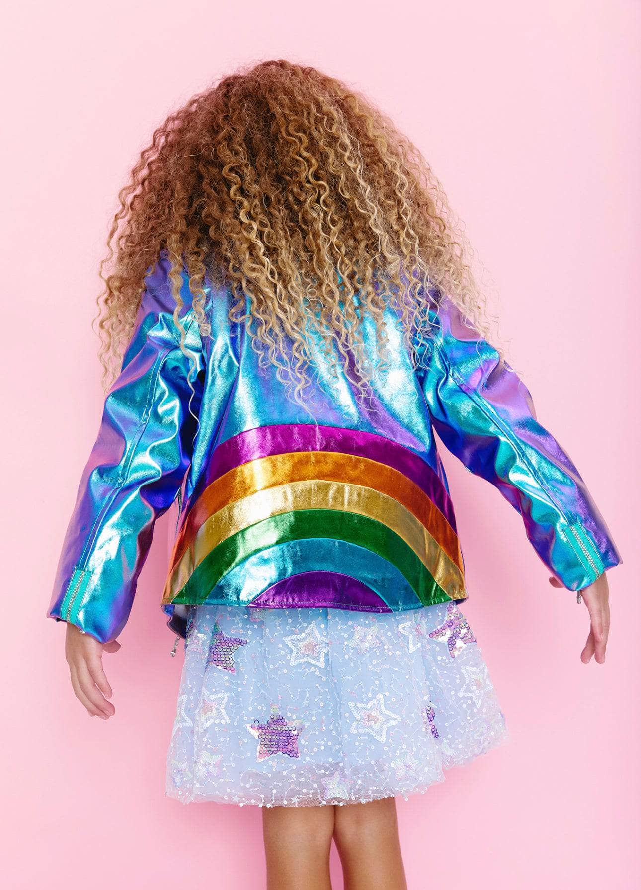 Metallic deals rainbow jacket