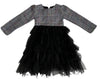 Lola + The Boys Midi Black Ivy Rainbow Tweed Dress