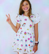 Lola & The Boys Midi Donuts & Rainbow Dress