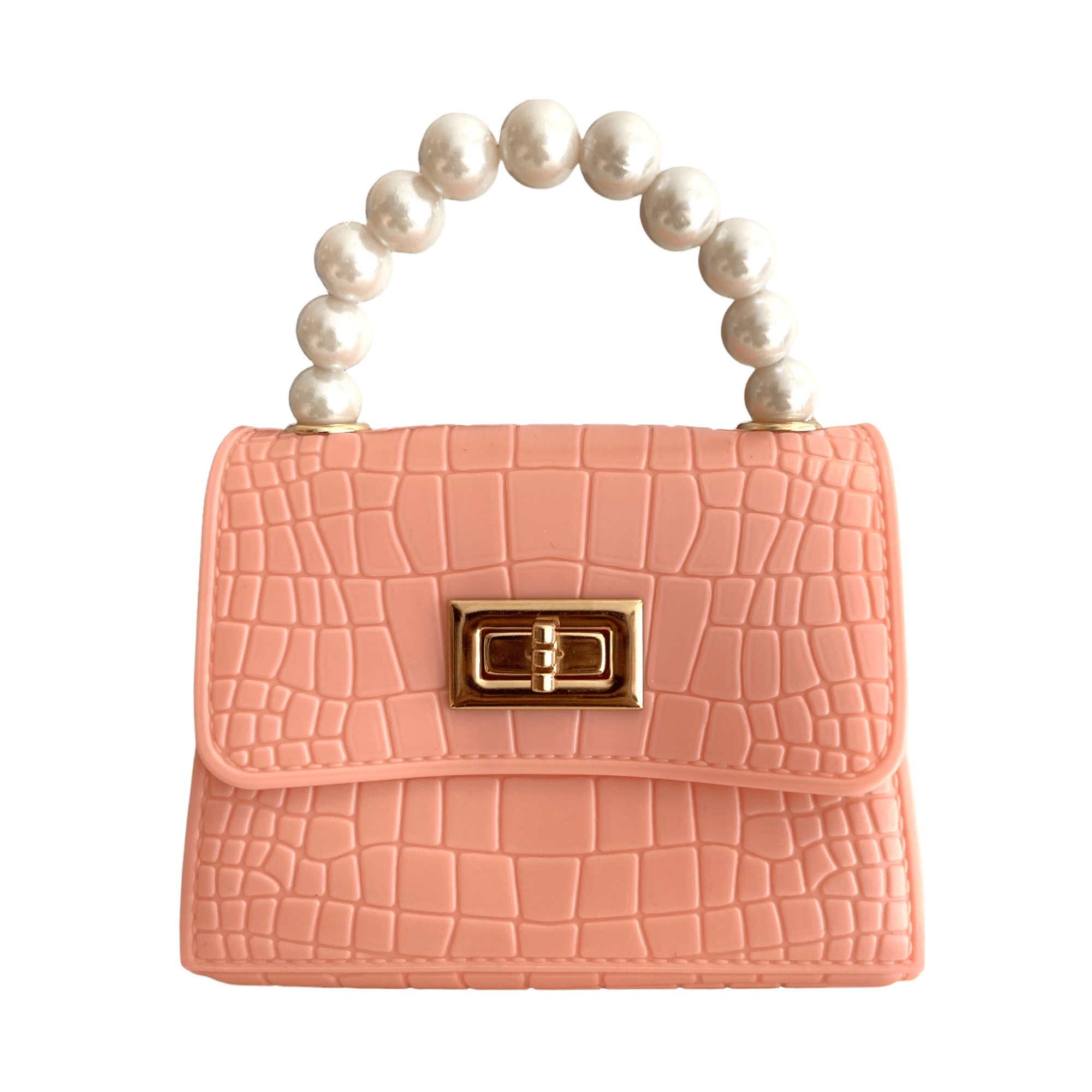 LOLA-PINK CROCLOLA-PINK Croc Handbag