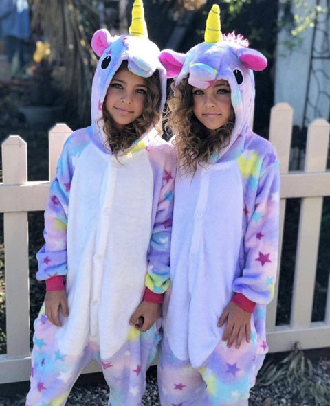 Magical Unicorn Costume Onesie For Girls - Kids Small, Zipper Closure, Soft Play Dress-Up