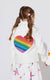 Ombre Heart Rainbow Vegan Leather Jacket