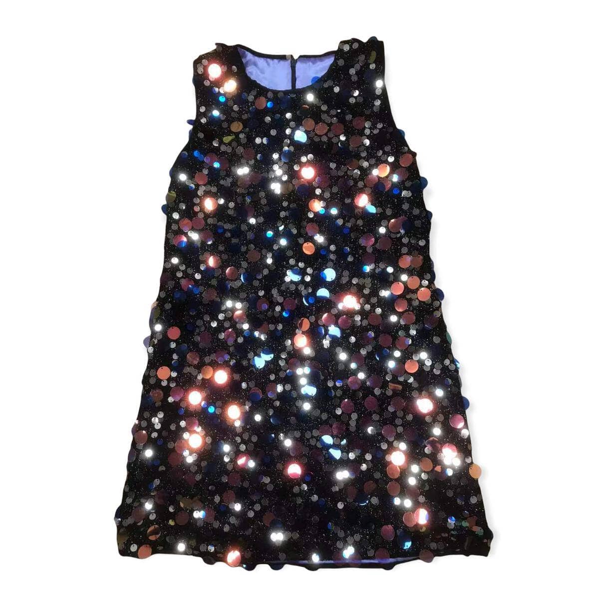 Paillette Stardust Sequin Dress Black